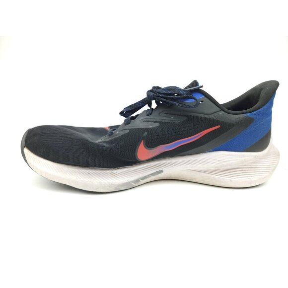 Nike Air Zoom Winflo 7 Running Shoe Mens 13 Blue Red Black Training Sneaker - Picture 2 of 10